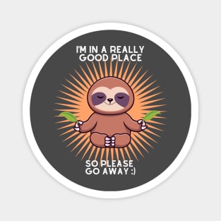 Yoga Sloth Cartoon Magnet